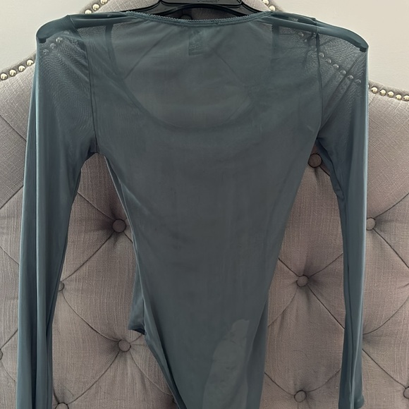 Forever 21 Blue Mesh Bodysuit - Picture 3 of 3